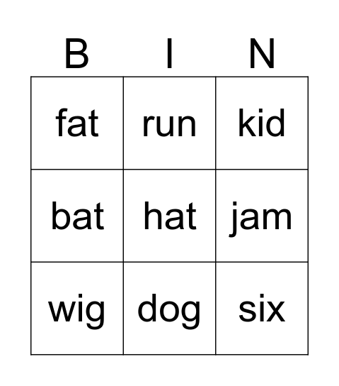 PINK BOXES Bingo Card