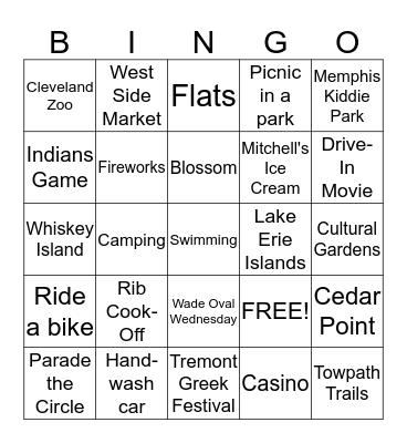 Beat the Heat Bingo Card