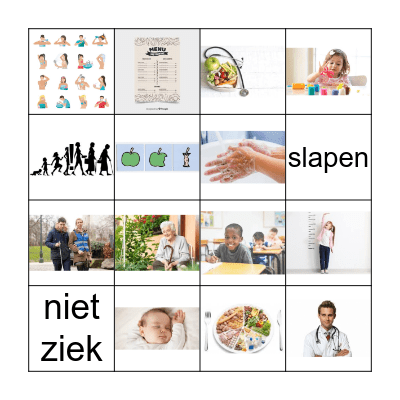 de gezondheid Bingo Card