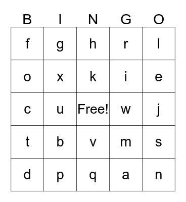 Reading month Bingo Card