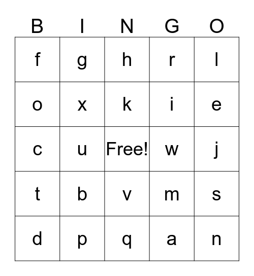 Reading month Bingo Card