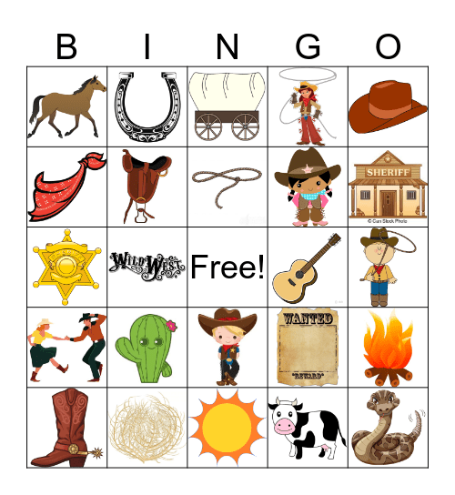 Western Bingo Card