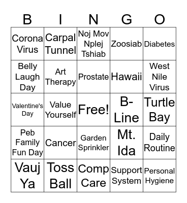 Zoosiab Bingo Card