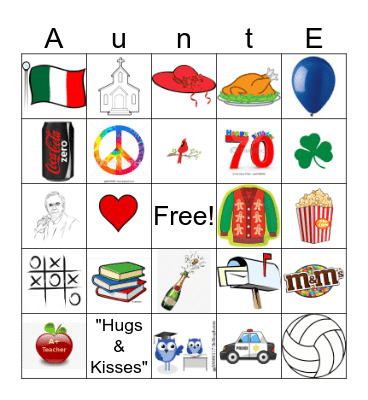 Aunt E. Bingo  Bingo Card