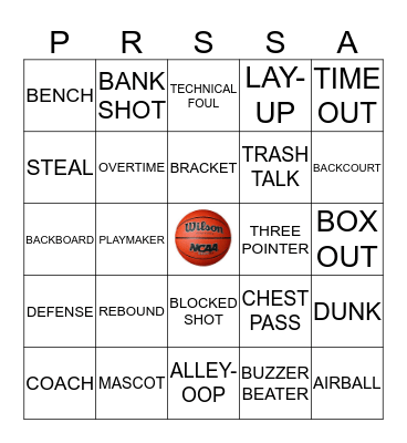 PRSSA's Basketball Bingo Card