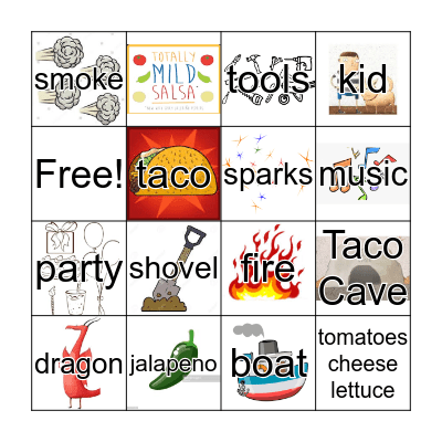 DRAGONS LOVE TACOS BINGO Card