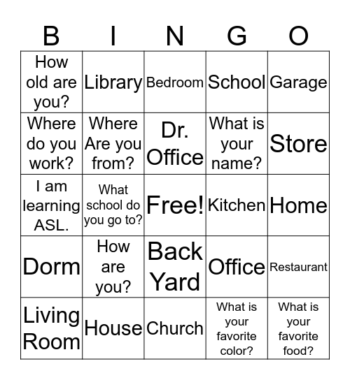 Bingo Card