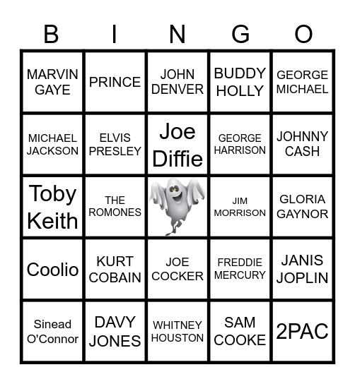 TAP IT GHOST ROUND Bingo Card