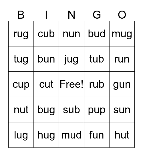 Week 10 Bingo Card