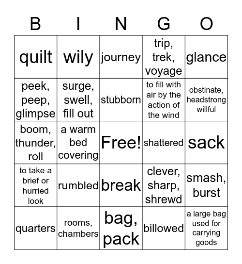 The Secret to Freedom Bingo Card