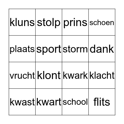 bingo groep 3 Bingo Card