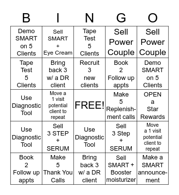 S         M         A        R           T Bingo Card