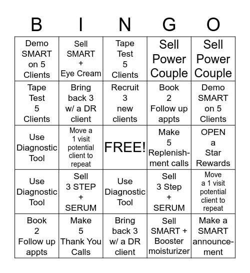 S         M         A        R           T Bingo Card