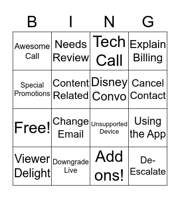 Team of the North Bingo! Bingo Card