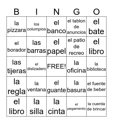 La Clase Bingo Card
