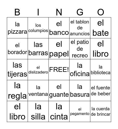 La Clase Bingo Card