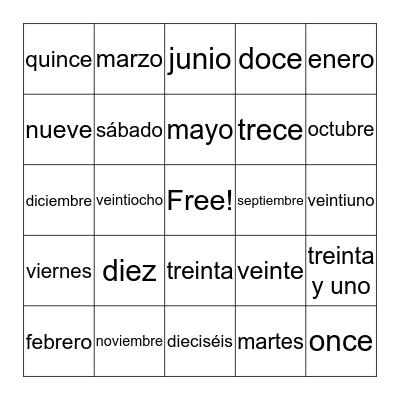 Lotería Bingo Card