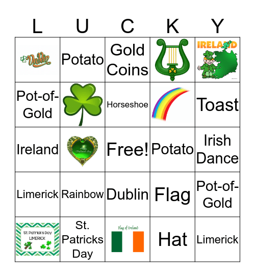 St. Paddy's Bingo Card