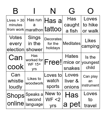 Spring Has Sprung Bingo Card