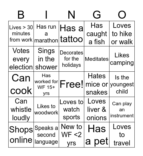 Spring Has Sprung Bingo Card
