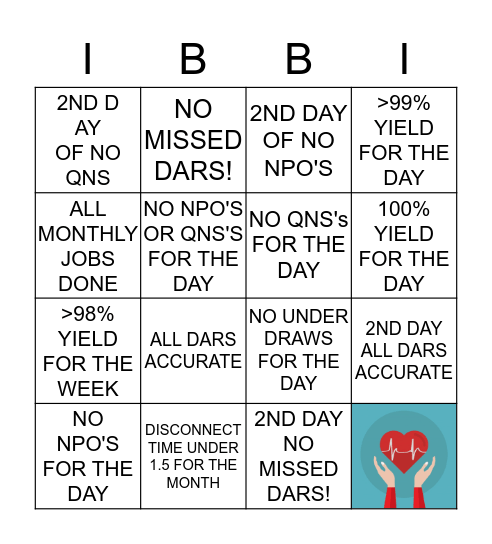 Make a difference for our donors, and feel good about the goals we achieve!  Bingo Card