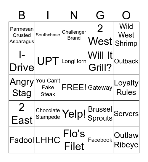 LongHorn Bingo Card