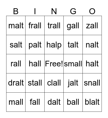 Z-Floss  Bingo Card