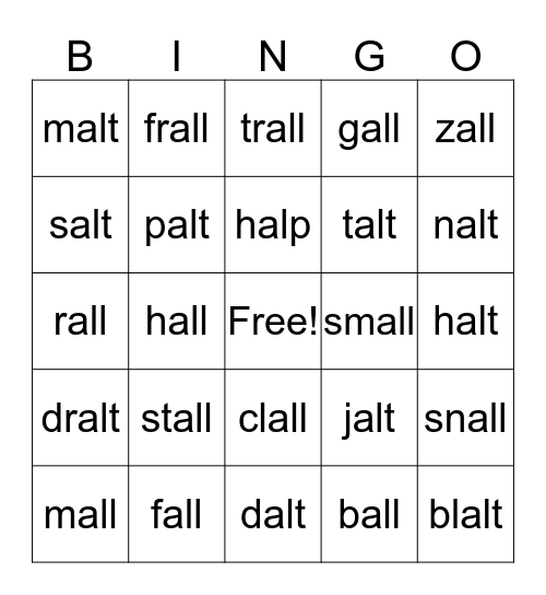 Z-Floss  Bingo Card