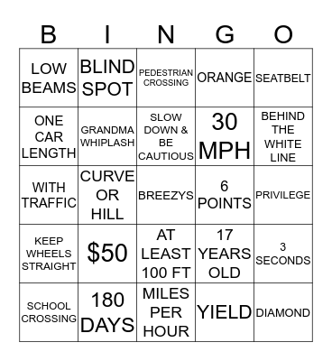 BREEZYS Bingo Card