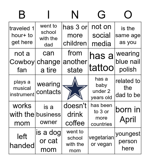 Find the Guest Bingo Card