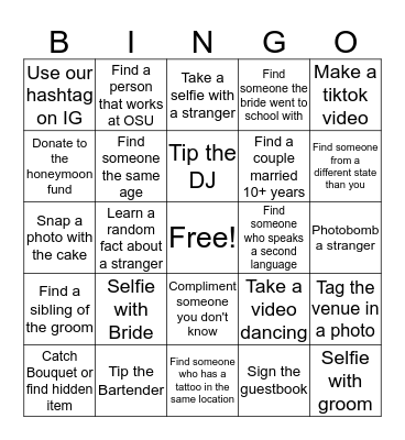 #MeetYouInTheMiddleton Bingo Card