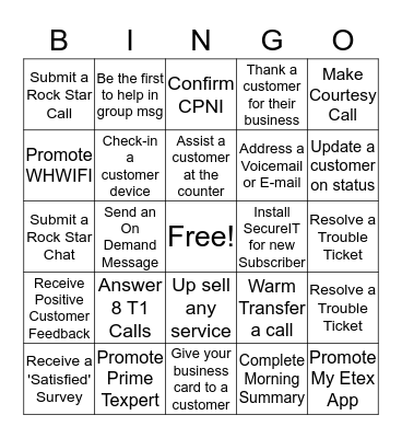 Bingo Card