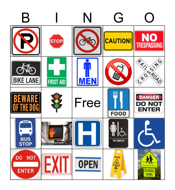 safety signs Bingo Card