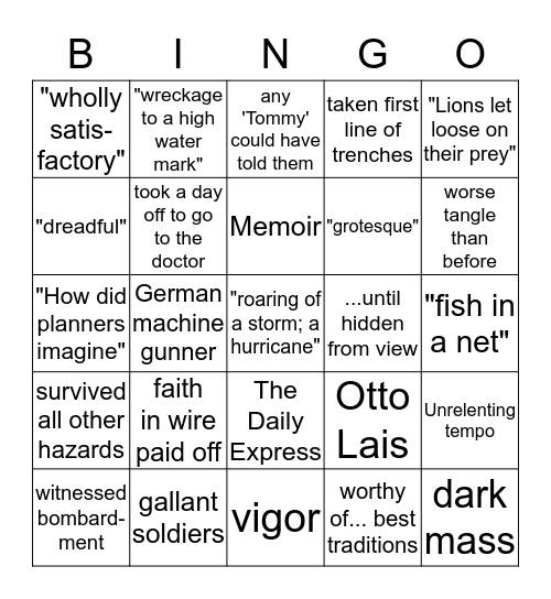 TEACHER BINGO Card