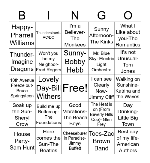 DD28 SPRING! Bingo Card