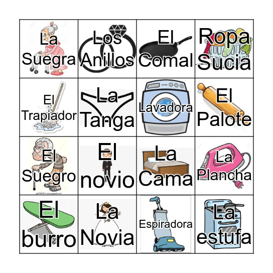 Despedida de Soltera  Bingo Card