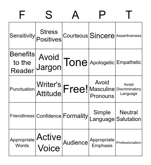 Team Glenda Bingo Card