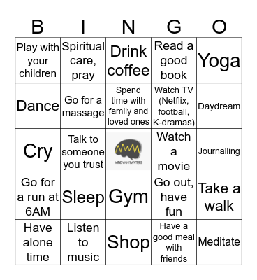 MOE Grief and Loss Bingo Card