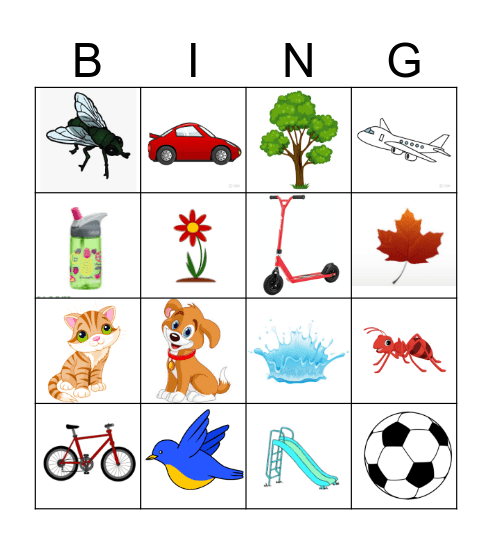 Outside Sounds Bingo Card