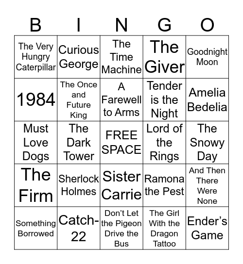 Hyde Brothers, Booksellers Book Bingo Card