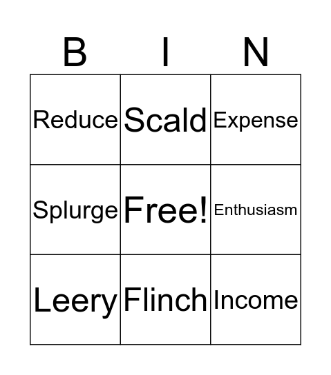 3rd Week 5-6 Bingo Card