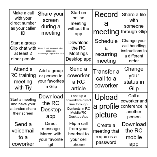 Bingo Card