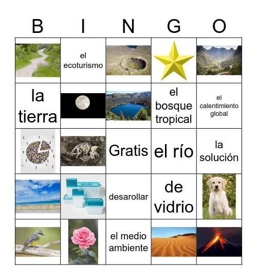 La Naturaleza Bingo Card