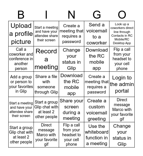 Bingo Card