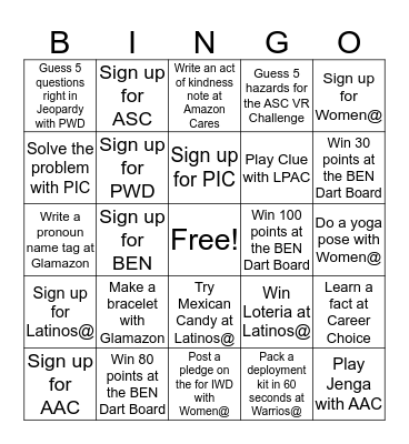 Involvement Fair BINGO! Bingo Card
