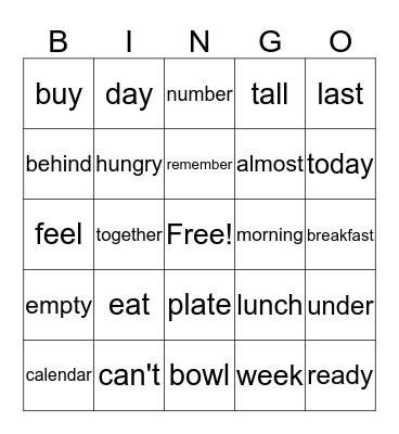 Review Bingo Card