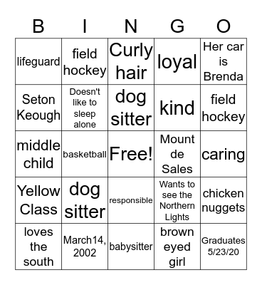 The One Where Bella Turns 18! Bingo Card