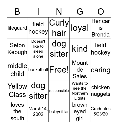 The One Where Bella Turns 18! Bingo Card