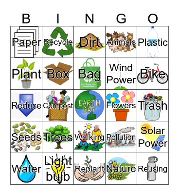 Earth Day Bingo! Bingo Card