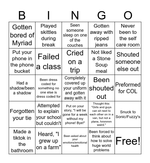 OLA BINGO Card